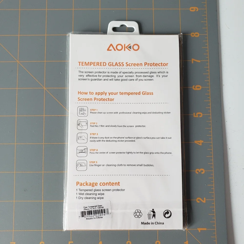 Aoko Tempered Glass HD Ultra Screen Protector for iPhone 12(6.7) 100149 - Clear